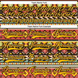 Custom Gold Black 3D Pattern Native Americans Tribal Indigenous People Hockey Lace Neck Jersey