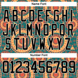 Custom Black Green Orange-Cream 3D Pattern Native Americans Tribal Indigenous People Hockey Lace Neck Jersey