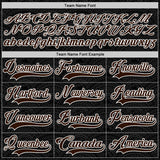 Custom Black Brown-White 3D Pattern Native Americans Tribal Indigenous People Hockey Lace Neck Jersey