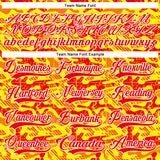 Custom Camo Fire Red Gold-White 3D Camouflage Hockey Lace Neck Jersey