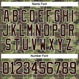 Custom Camo Brown-White 3D Camouflage Pixel Hockey Lace Neck Jersey