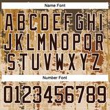 Custom Camo Brown-White 3D Camouflage Grunge Hockey Lace Neck Jersey
