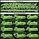 Custom Camo Aurora Green Black-White 3D Camouflage Claw Mark Hockey Lace Neck Jersey