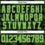 Custom Camo Aurora Green Black-White 3D Camouflage Claw Mark Hockey Lace Neck Jersey
