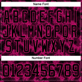 Custom Camo Black-Hot Pink 3D Camouflage Digital Hockey Lace Neck Jersey