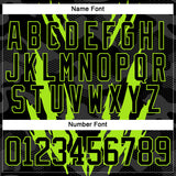Custom Camo Black-Neon Green 3D Camouflage Hockey Lace Neck Jersey