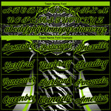 Custom Stitched Black Neon Green-White 3D Pattern Design E-sports Pullover Sweatshirt Hoodie