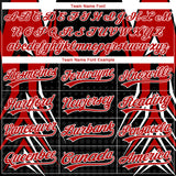 Custom Stitched Red Black-White 3D Pattern Design E-sports Pullover Sweatshirt Hoodie
