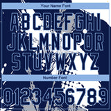 Custom Stitched Navy Light Blue-White 3D Pattern Design Religion Jesus Christ Pullover Sweatshirt Hoodie