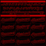 Custom Stitched Black Red 3D Skull Pattern Pullover Sweatshirt Hoodie