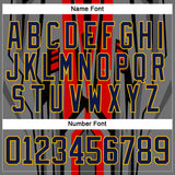 Custom Red Navy Black Gray Gold-White 3D Pattern Cyber Mecha E-sport Hockey Jersey