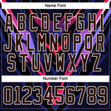 Custom Royal Brown Black Red Purple-White 3D Pattern Cyber Mecha E-sport Hockey Jersey