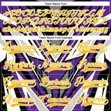 Custom Purple Gold Black Gray-White 3D Pattern Cyber Mecha E-sport Hockey Jersey