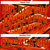 Custom Red Navy Yellow-White 3D Pattern Cyber Mecha E-sport Hockey Jersey