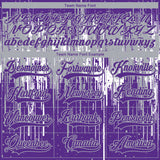 Custom Purple Gray-White 3D Pattern Dripping Splatter Hockey Lace Neck Jersey