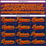 Custom Red Navy-Gold 3D Pattern Abstract Gradient Halftone Hockey Lace Neck Jersey