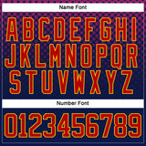 Custom Red Navy-Gold 3D Pattern Abstract Gradient Halftone Hockey Lace Neck Jersey