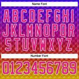 Custom Purple Hot Pink Old Gold-White 3D Pattern Abstract Gradient Halftone Hockey Lace Neck Jersey