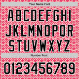 Custom Neon Pink Black-White Valentine's Day Love Heart Authentic Baseball Jersey