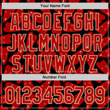 Custom Black Red-Cream Valentine's Day Love Heart Authentic Baseball Jersey