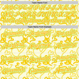 Custom Cream Gold Neon Green-White Valentine's Day Love Heart Authentic Baseball Jersey