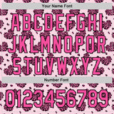 Custom Pink Black Valentine's Day Love Heart Authentic Baseball Jersey