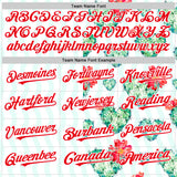 Custom White Fire Red-Green Valentine's Day Love Heart Authentic Baseball Jersey