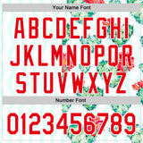 Custom White Fire Red-Green Valentine's Day Love Heart Authentic Baseball Jersey