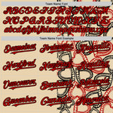 Custom City Cream Red-Black Valentine's Day Love Heart Authentic Baseball Jersey