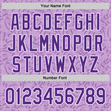 Custom Light Purple Purple-White Valentine's Day Love Authentic Baseball Jersey