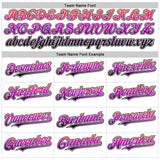 Custom White Gradient-Black Valentine's Day Love Heart Authentic Baseball Jersey