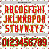 Custom White Fire Red Black-Neon Green Valentine's Day Love Heart Authentic Baseball Jersey