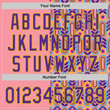 Custom Medium Pink Purple-Yellow Valentine's Day Flower Authentic Baseball Jersey