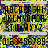 Custom Black Neon Green Valentine's Day Love Heart Authentic Baseball Jersey