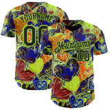 Custom Black Neon Green Valentine's Day Love Heart Authentic Baseball Jersey