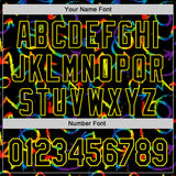 Custom Black Light Yellow Valentine's Day Arrow Pride Month Love Is Love Authentic Baseball Jersey