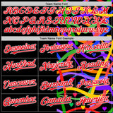 Custom Black Fire Red-White Valentine's Day Love Heart Pride Month Love Is Love Authentic Baseball Jersey