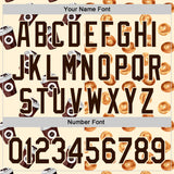 Custom Cream Brown Valentine's Day Bagel Meets Coffee Authentic Baseball Jersey