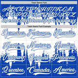 Custom Thunder Blue White 3D Pattern Abstract Splatter Paint Hockey Lace Neck Jersey