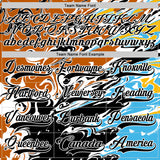 Custom Texas Orange Black Blue Yellow-White 3D Pattern Abstract Splatter Paint Hockey Lace Neck Jersey