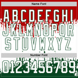 Custom Red White-Green 3D Pattern Abstract Splatter Paint Mexico Christmas Hockey Lace Neck Jersey