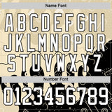 Custom City Cream White-Black 3D Pattern Abstract Splatter Paint Hockey Lace Neck Jersey