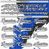 Custom White Thunder Blue Red-Black 3D Pattern Abstract Splatter Paint Hockey Lace Neck Jersey