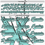 Custom White Ice Blue-Black 3D Pattern Abstract Splatter Paint Hockey Lace Neck Jersey