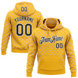 Custom Stitched Gold Black-White 3D Pattern Design Baseball Game Day Pittsburgh Inspired Sports Pullover Sweatshirt Hoodie