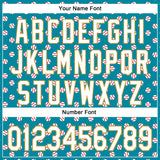 Custom Stitched Teal White-Old Gold 3D Pattern Design Baseball Game Day Jacksonville Inspired Sports Pullover Sweatshirt Hoodie