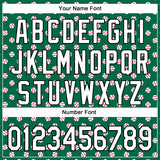 Custom Stitched Kelly Green White-Black 3D Pattern Design Baseball Game Day New York Inspired Sports Pullover Sweatshirt Hoodie