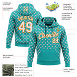 Custom Stitched Aqua White-Bay Orange 3D Pattern Design Baseball Game Day Miami Inspired Sports Pullover Sweatshirt Hoodie