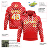 Custom Stitched Fire Red White-Gold 3D Pattern Design Baseball Game Day Kansas Inspired Sports Pullover Sweatshirt Hoodie