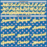 Custom Stitched Blue White-Gold 3D Pattern Design Baseball Game Day Los Angeles Inspired Sports Pullover Sweatshirt Hoodie